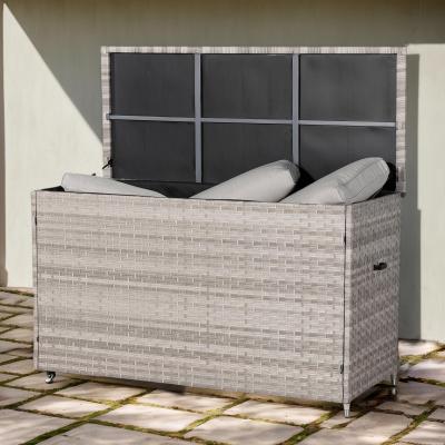 Havana Alumniium Large Storage Box in Brown Rattan Weave