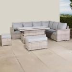 Aurora Range High Back Right Hand Corner Sofa Set with Rising Table