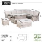 Havana Range High Back Right Hand Corner Sofa Set with Rising Table