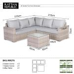 Aurora Range High Back Corner Sofa Set with Coffee Table