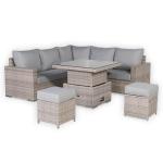 Aurora Range High Back Corner Sofa Set with Rising Table
