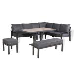 Titan High Back Range Right Hand Corner Sofa Set Aluminium Frame