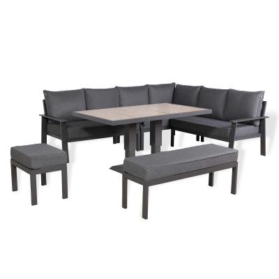 Titan High Back Range Right Hand Corner Sofa Set Aluminium Frame