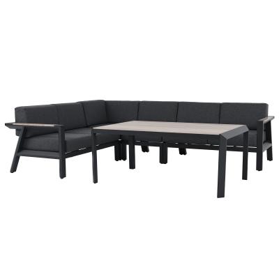 Apollo Corner Set Charcoal Aluminium Frame