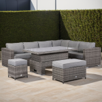 Monaco Right Hand Corner Sofa Set with Rising Table