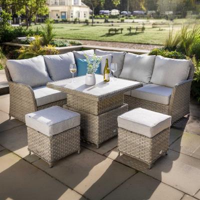 Havana Square Corner Sofa Set with Fire Pit Rising Table