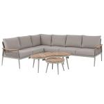 Berne Champagne Corner Sofa Set- KD armrest