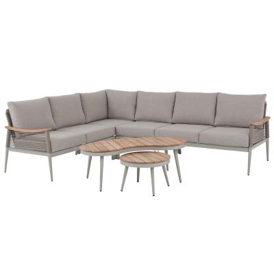 Berne Champagne Corner Sofa Set- KD armrest