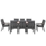 Apollo 8 Seater Aluminum Outdoor Patio Furniture Dining Set