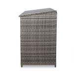 Nest wheelie bins shed / store in Grey Rattan Weave (WBS-3G)