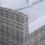 Sloane Range Left Hand Corner Sofa Set with Rising Table in Rustic Grey Weave (2021 version)