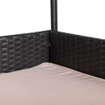 Bax Mice Wicker Raised Dog House /Rattan Dog Bed for Indoor/Outdoor with Weatherproof Roof and Removable Cushion Lounge in Brown Weave(Z4-Large)