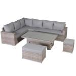 Aurora Range High Back Left Hand  Corner Sofa Set with Rising Table