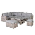 Aurora Range High Back Left Hand  Corner Sofa Set with Rising Table