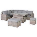Aurora Range High Back Left Hand  Corner Sofa Set with Rising Table