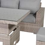 Aurora Range High Back Left Hand  Corner Sofa Set with Rising Table