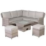 Havana Square Corner Set with Adjustable Table