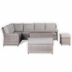 Havana Range High Back Left Hand Corner Sofa  Set with Rising Table