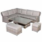 Havana Range High Back Left Hand Corner Sofa  Set with Rising Table
