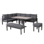 Titan High Back Range Left Hand Corner Sofa Set Aluminium Frame