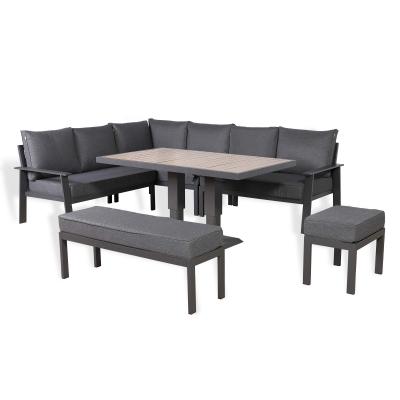 Titan High Back Range Left Hand Corner Sofa Set Aluminium Frame