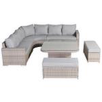 Aurora Range Large Round Corner Sofa Set with Rising Table