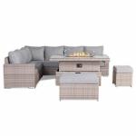 Aurora Range High Back Left Hand Corner Sofa Set with Fire Pit Rising Table