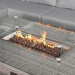 Aurora Range High Back Left Hand Corner Sofa Set with Fire Pit Rising Table