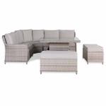 Havana Range Round Corner Sofa Set with Rising Table