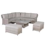 Havana Range Round Corner Sofa Set with Rising Table