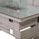 Havana Range High Back Right Hand Corner Sofa Set with Fire Pit Rising Table