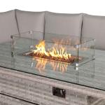 Havana Range  High Back Left Hand Corner Sofa Set with Fire Pit Rising Table