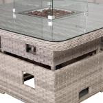 Havana Range Round Corner Sofa Set with Fire Pit Rising Table